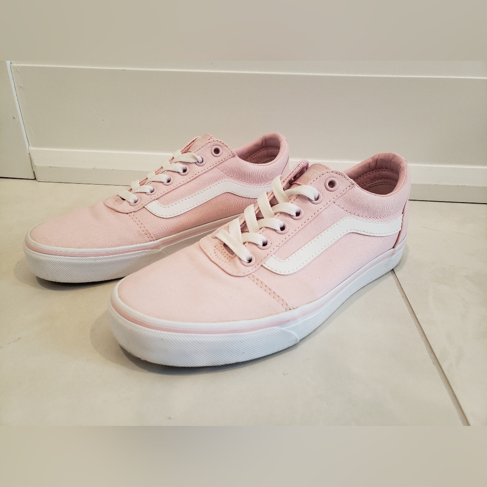 Vans Pink and White Women's Sneakers